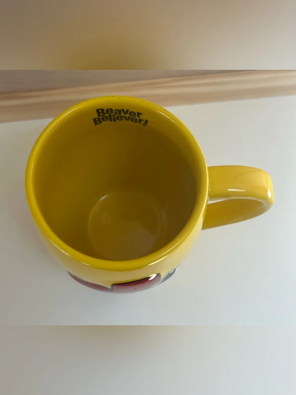 BUVC-EE'S Yellow Cartoon Beaver Character Ceramic Coffee 5in. Mug - Picture 3 of 3